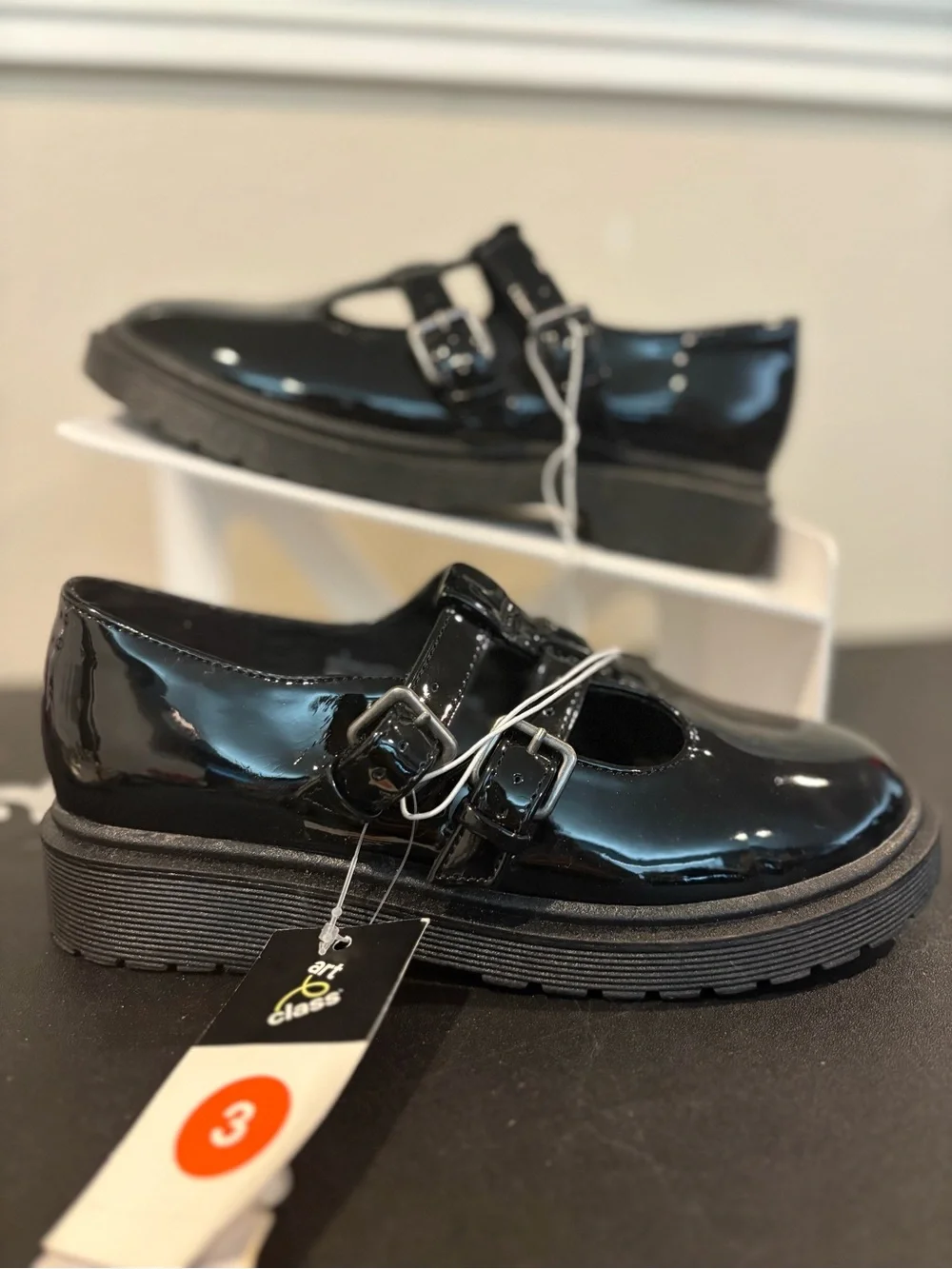 Art Class Kids Girls Eden Mary Jane Dressy School Fashion Flats Black Youth Sz 3